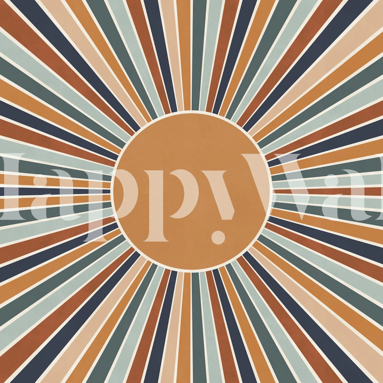 Vintage Radiant Circle taustakuva huoneessa