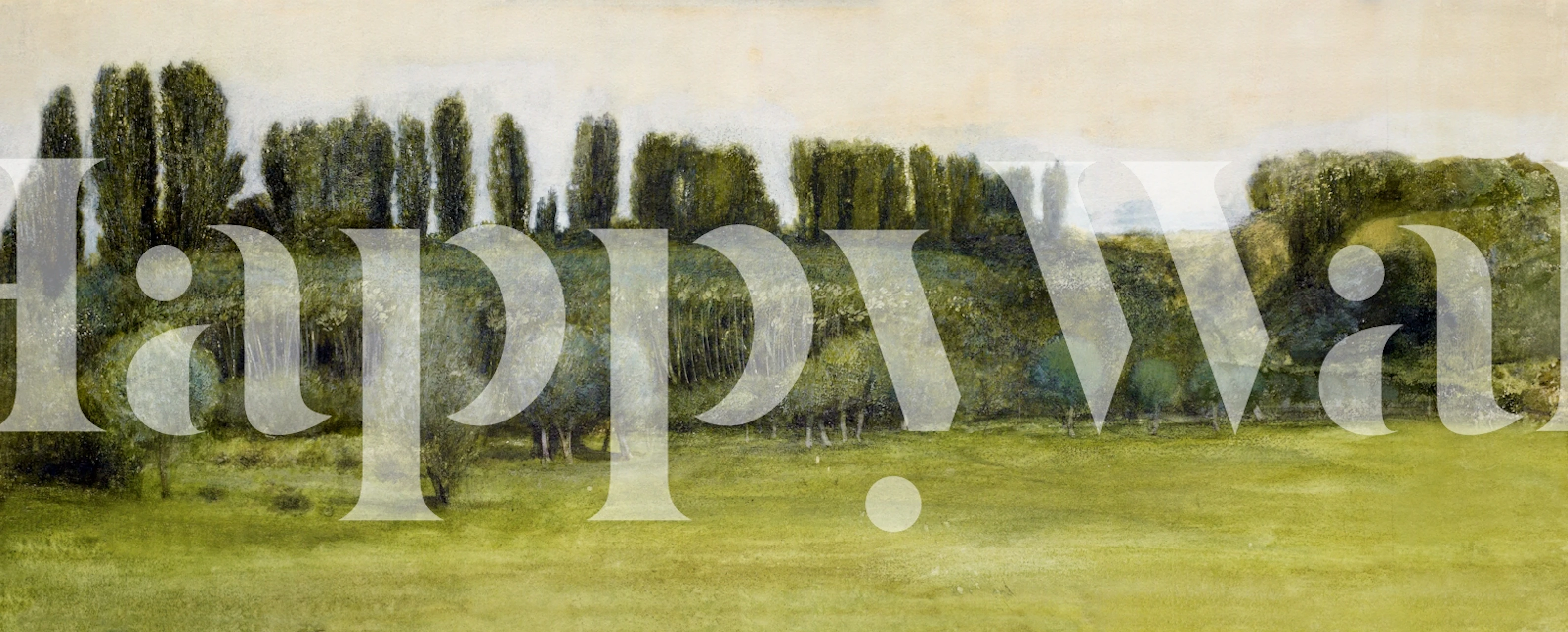 Tapeta Whispering Green Landscape u sobi