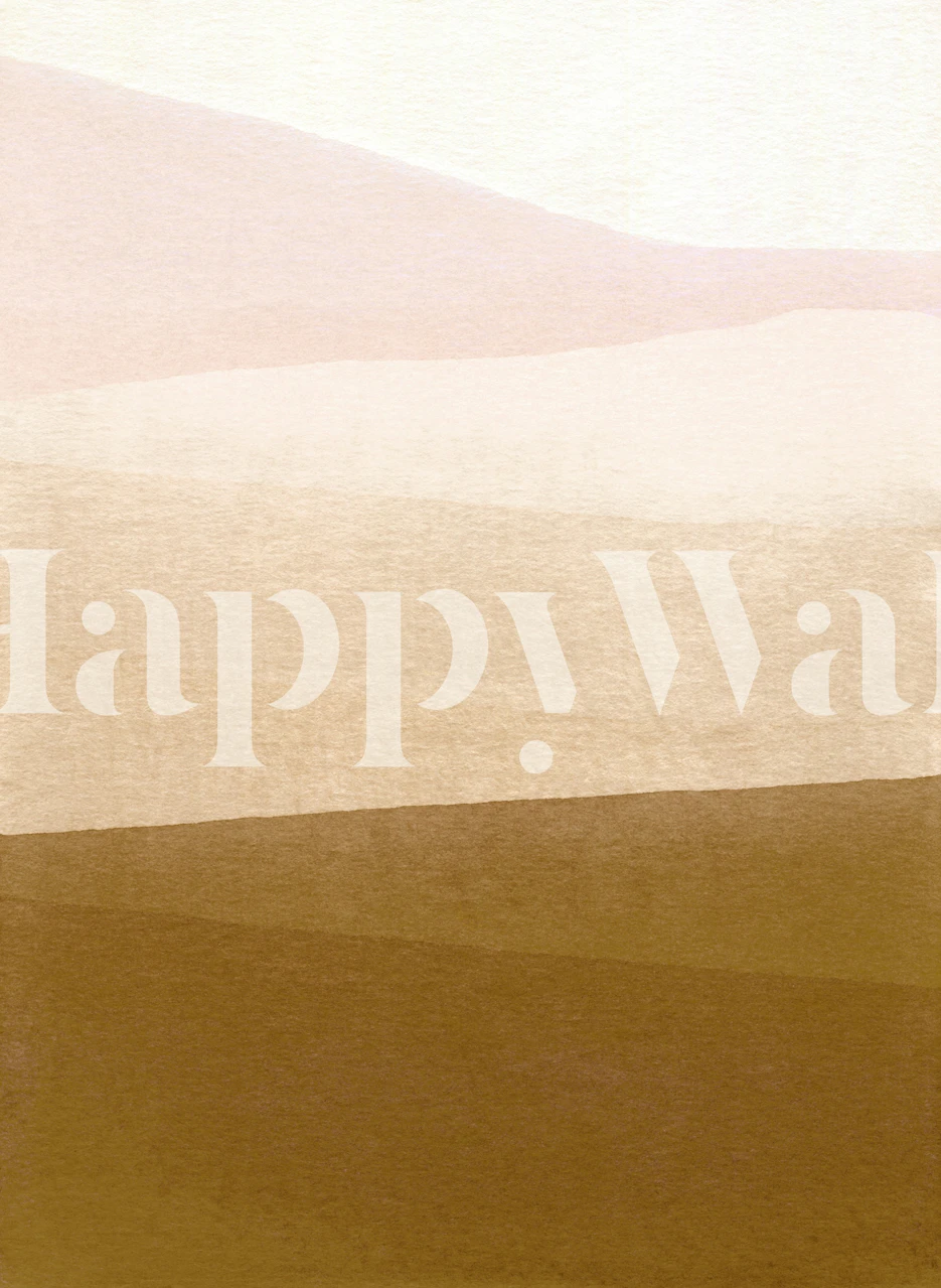 Blush and beige abstract layers wallpaper