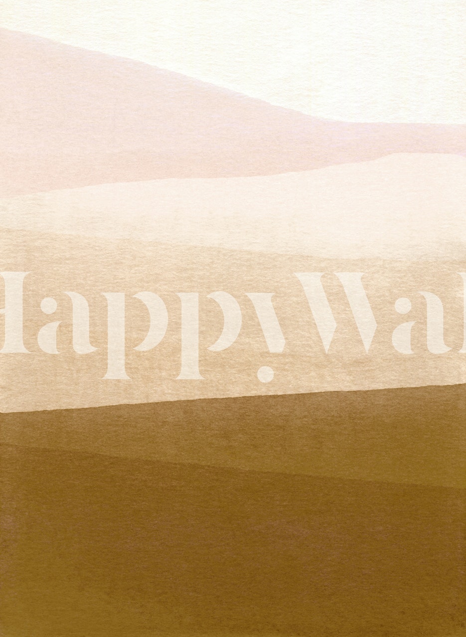 Blush and beige abstract layers wallpaper