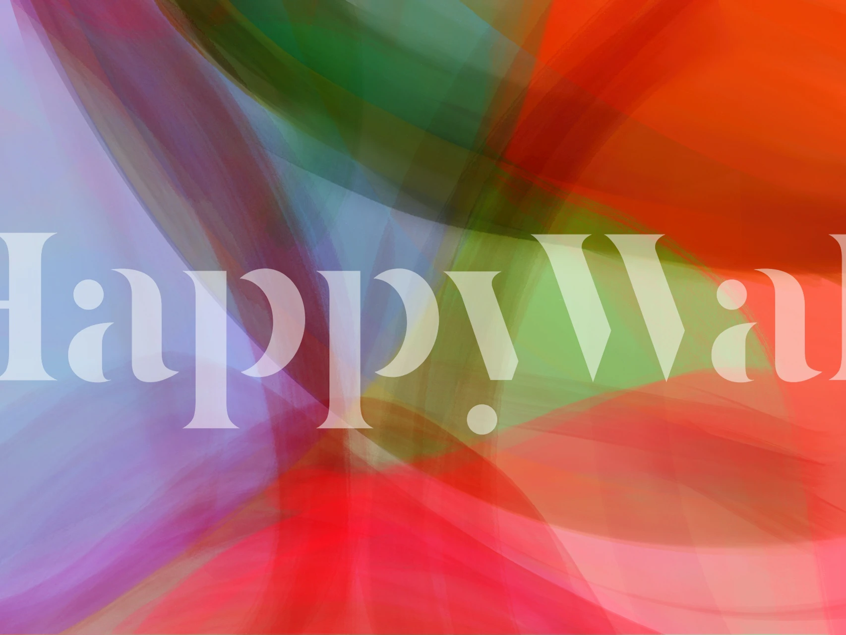 Colorful swirling patterns in red, green, blue, and purple wallpaper