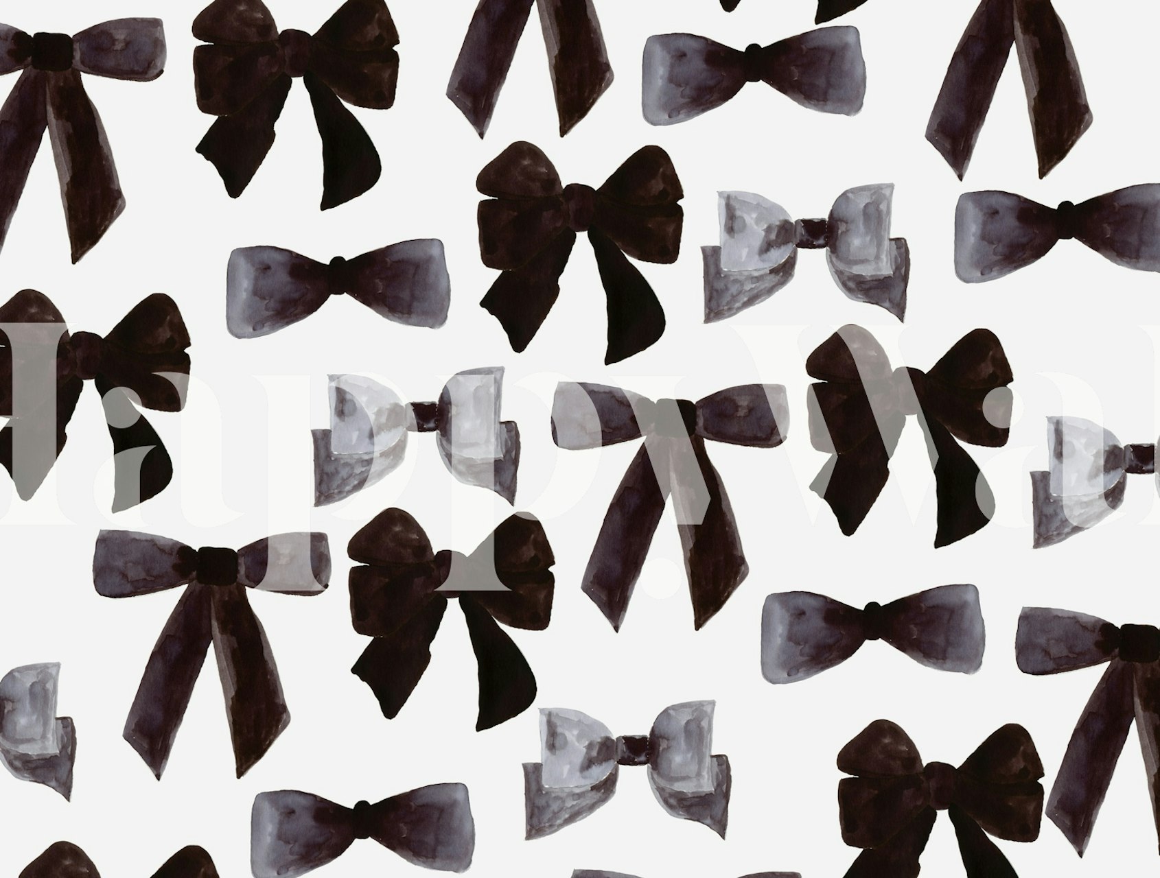 Ταπετσαρία Bows Pattern εκτεθειμένη σε ένα δωμάτιο