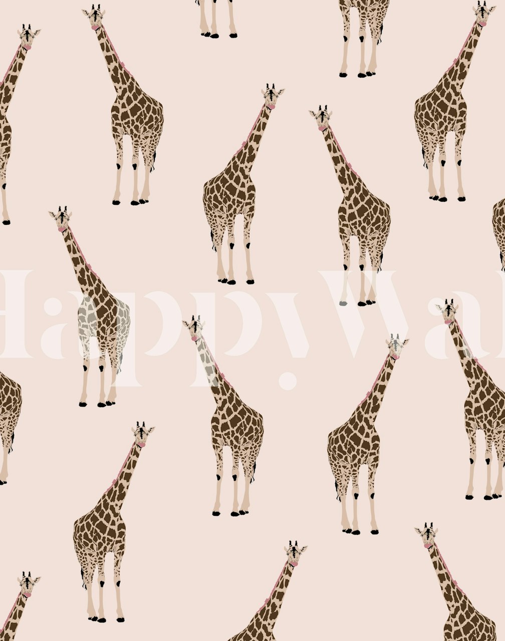 Tapeta Cute Giraffe Pattern u sobi