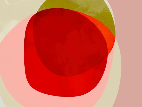 Abstract Shapes 11H | Strawberry Pistachio