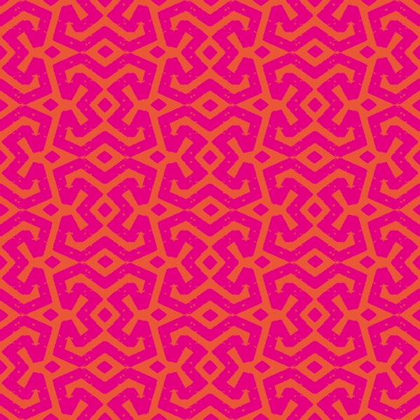 Graphic oriental hot pink