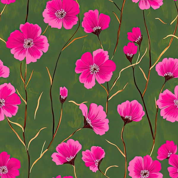 Pink-Green Flowers #1