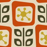 Organic Vintage Blocks in Red Green - L tapetit