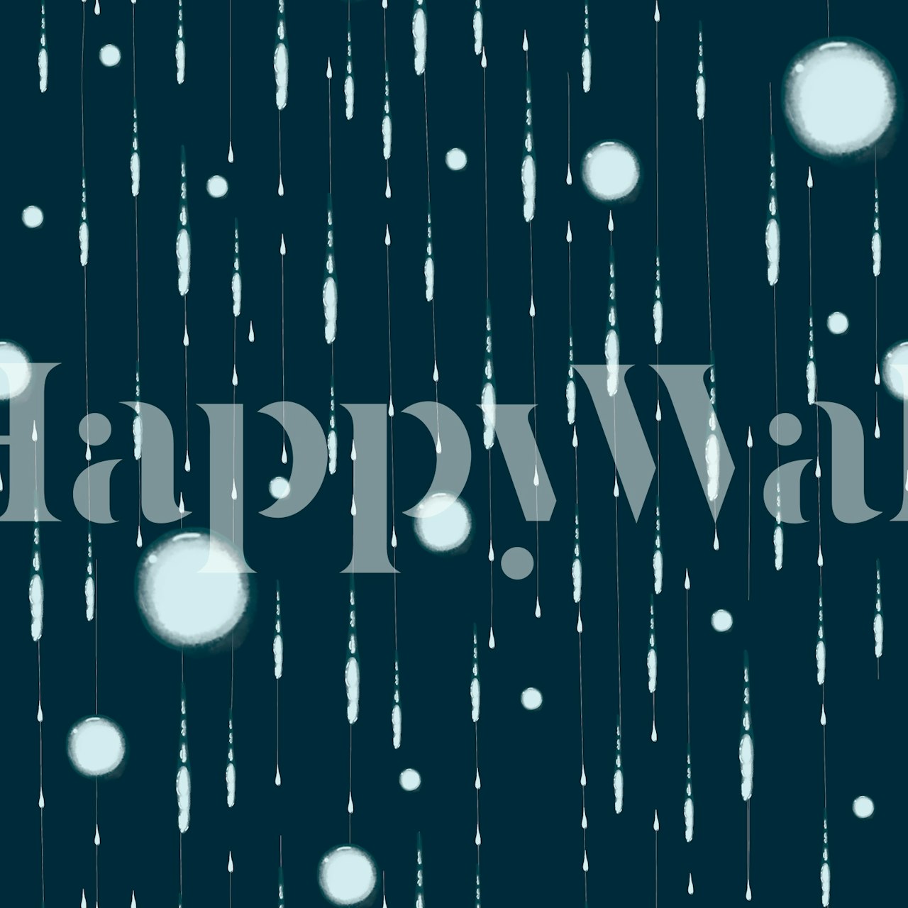 Cascading Rain wallpaper design in a room