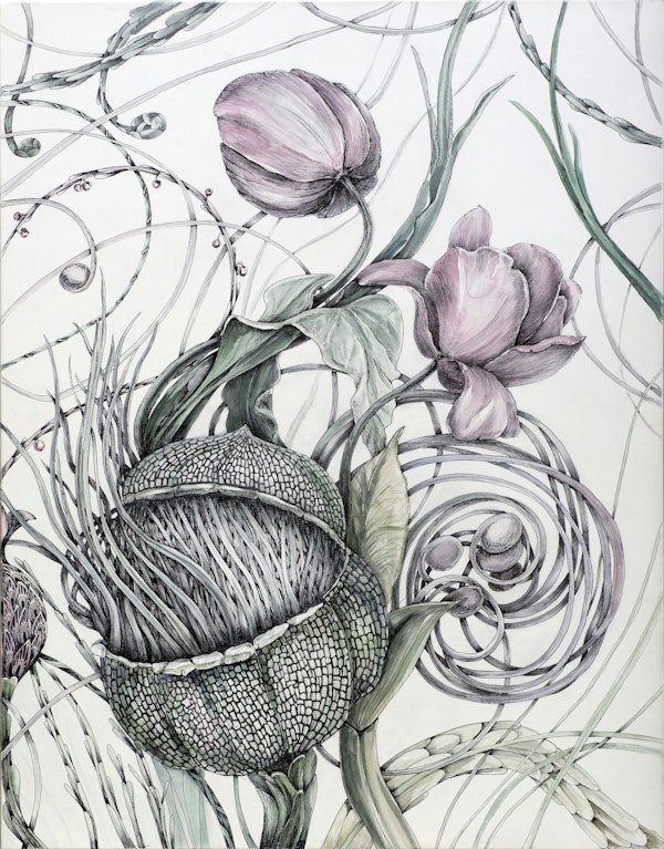 Blooming Artwork of tulips