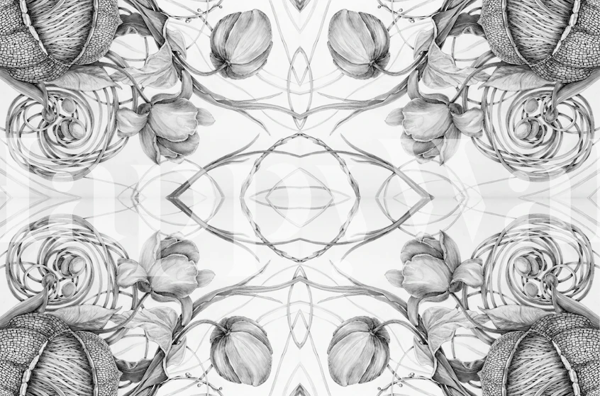 Papel de parede elegante com design Eight tulips