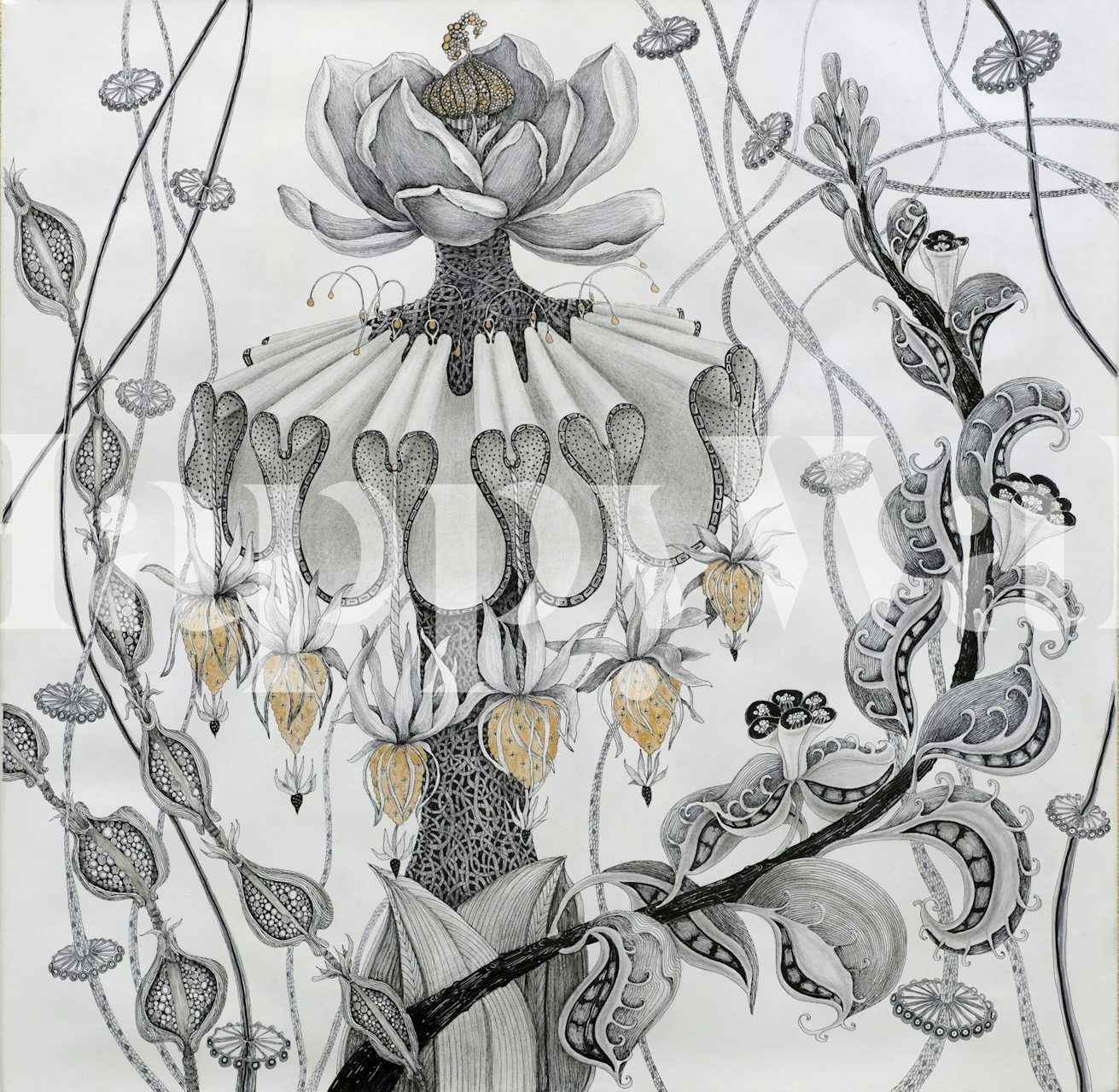 Artistic Floral Dreamscape tapeta v místnosti