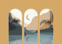 Palm Framed Serenity papiers peint