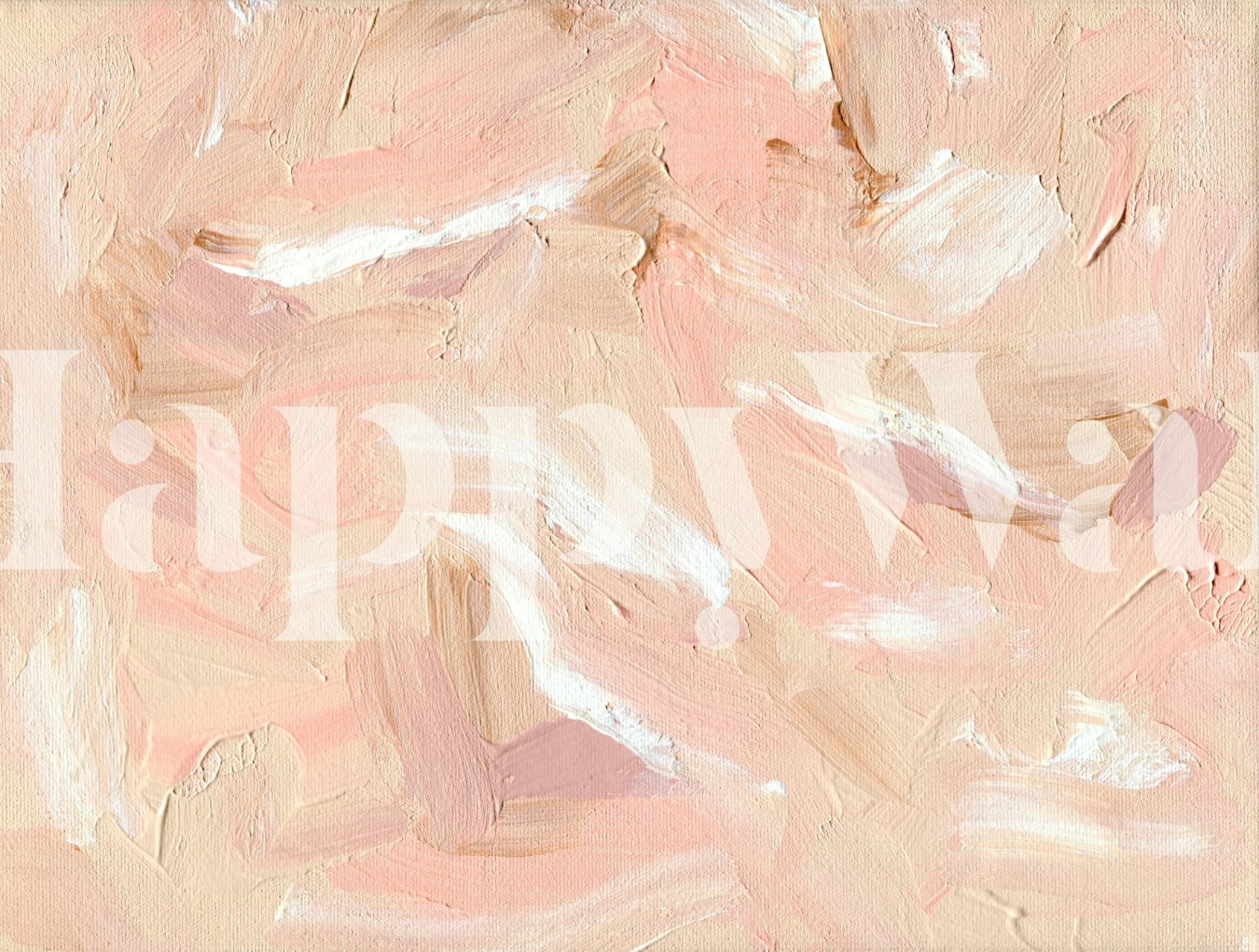Abstract brush strokes in soft pink and beige colors wallpaper