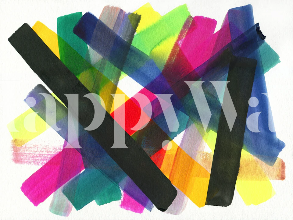 Superwatercolor Multicolor tapeta u sobi