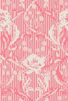 Floral Heritage monochrome stripes red carta da parati