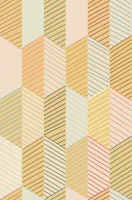 Floral Heritage herringbone vintage yellow tapete