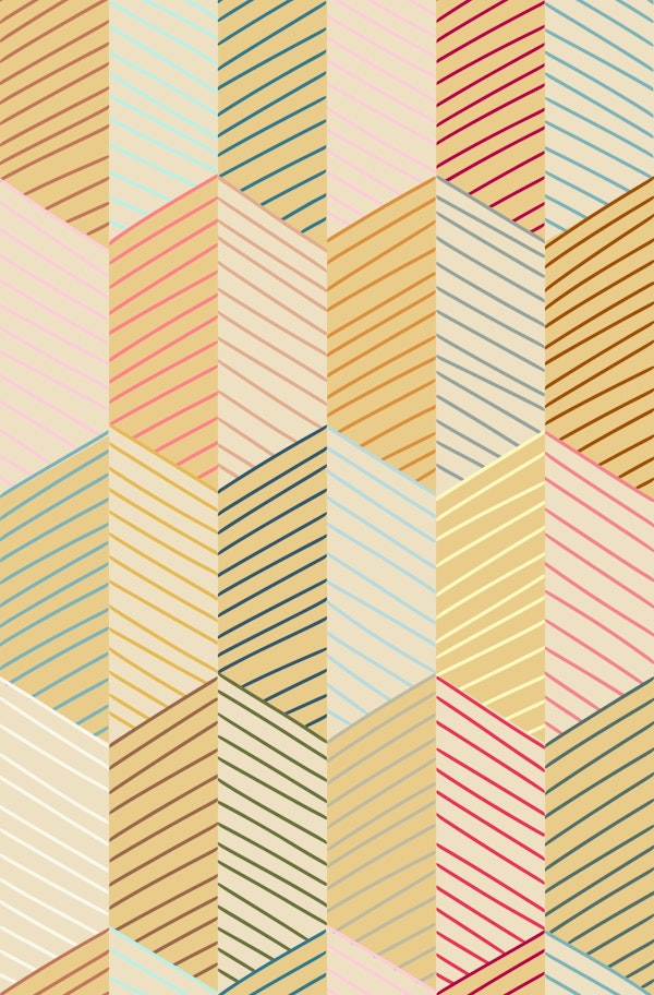 Floral Heritage herringbone vintage yellow