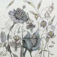 Flowery fairy tale wallpaper