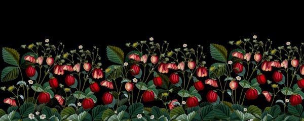 Lush Vintage Strawberry Fields Night Garden