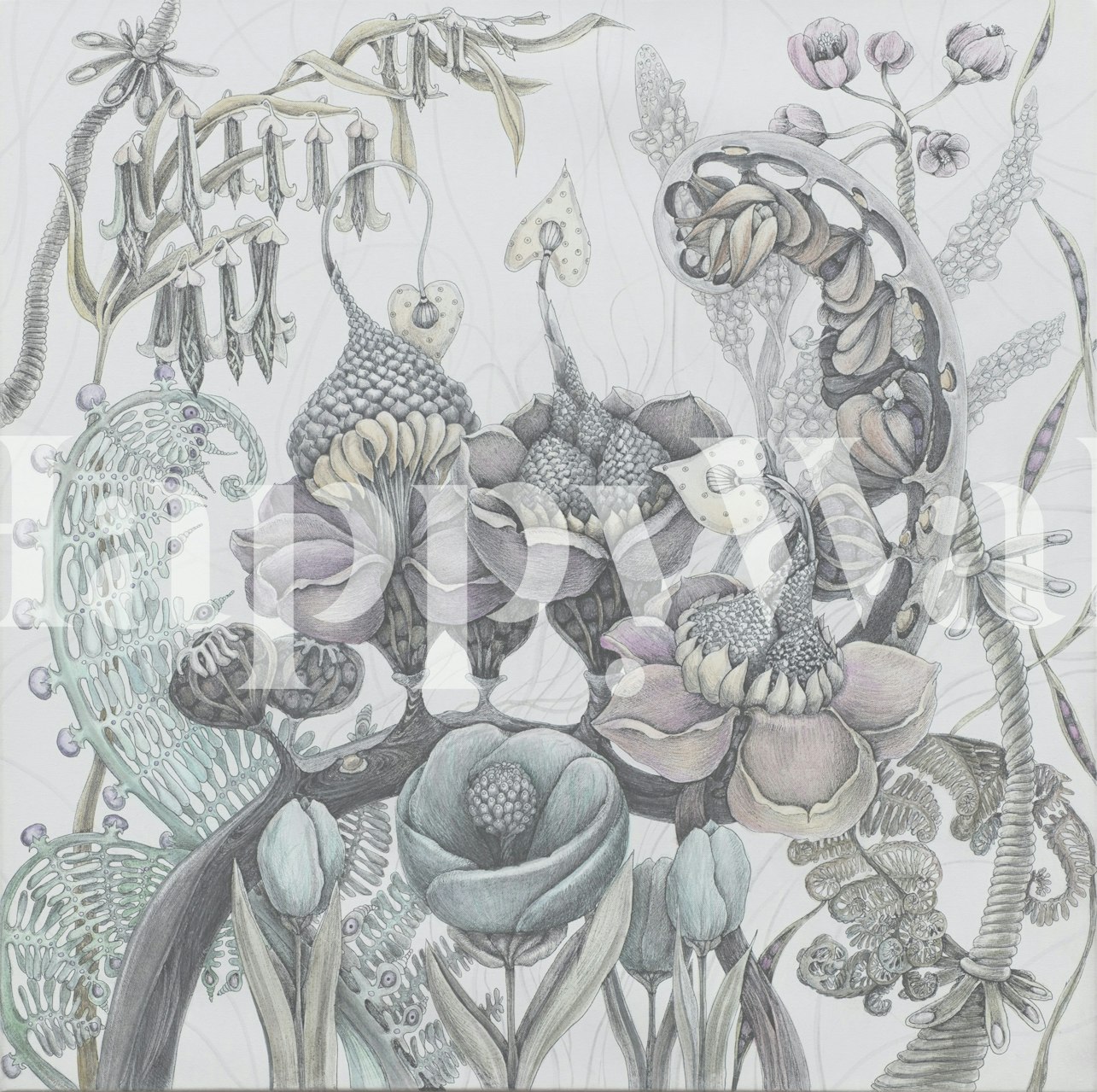 Floral design with pastel colors and intricate details wallpaper