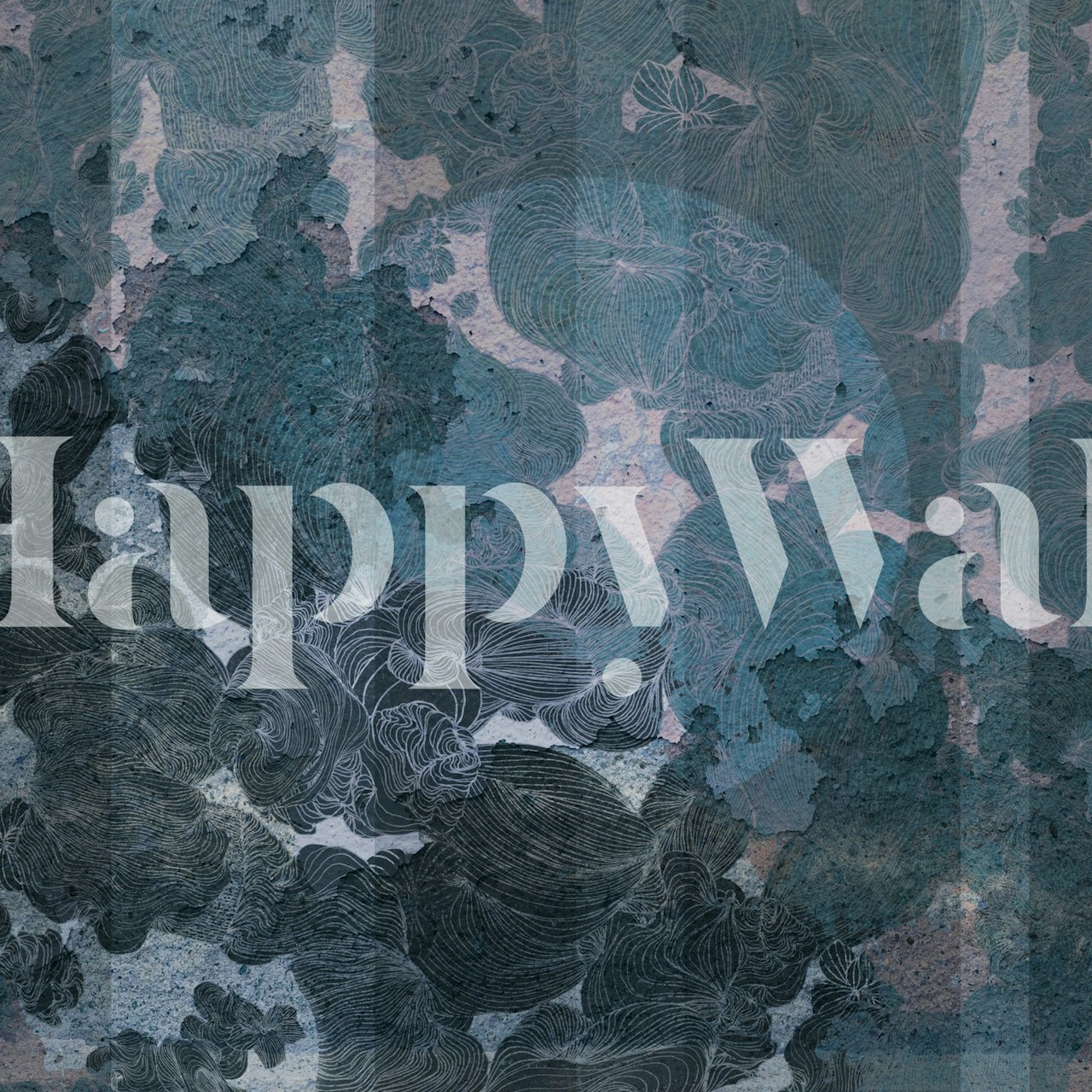 Mystical Leafy Shadows wallpaper in a room