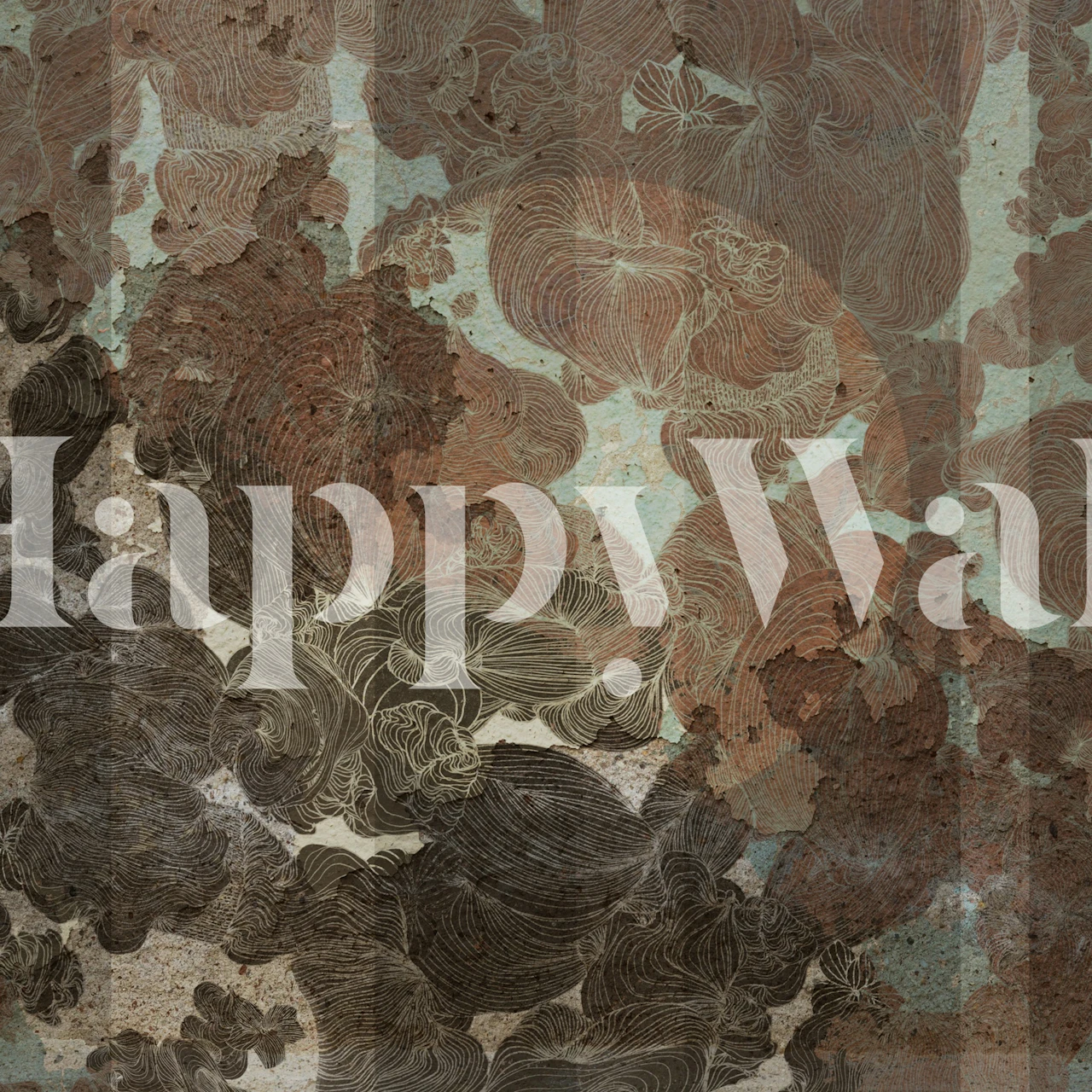 Brown abstract waves pattern wallpaper