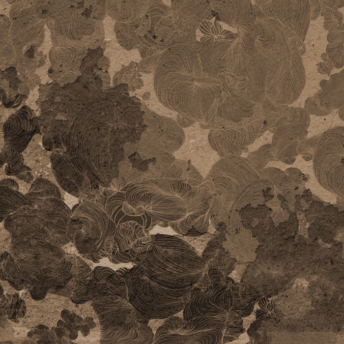 Compact Urban Textured Wallpaper With Botanical Prints photo
