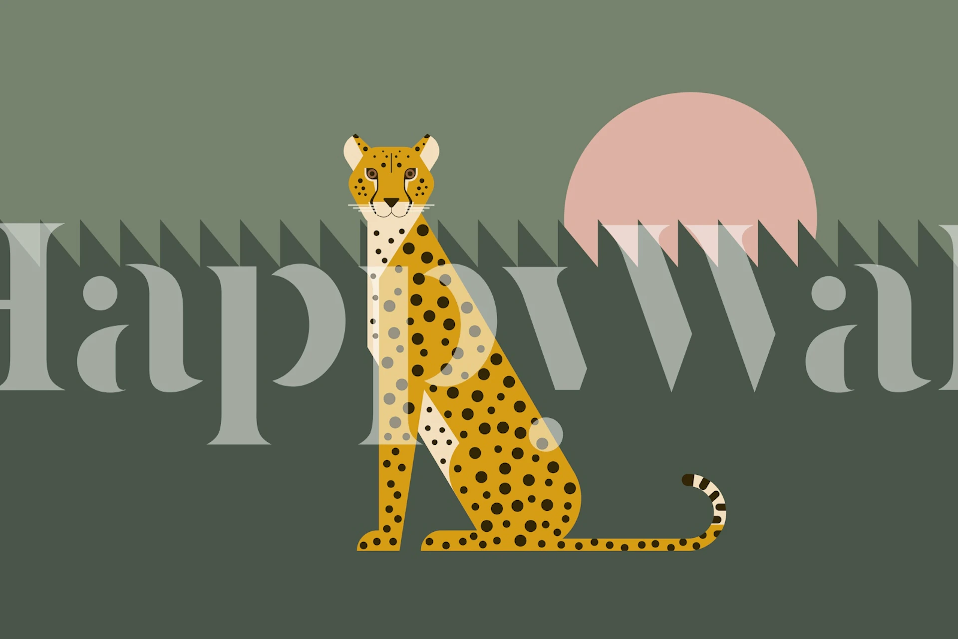 Cheetah wallpaper z tłem Sunrise