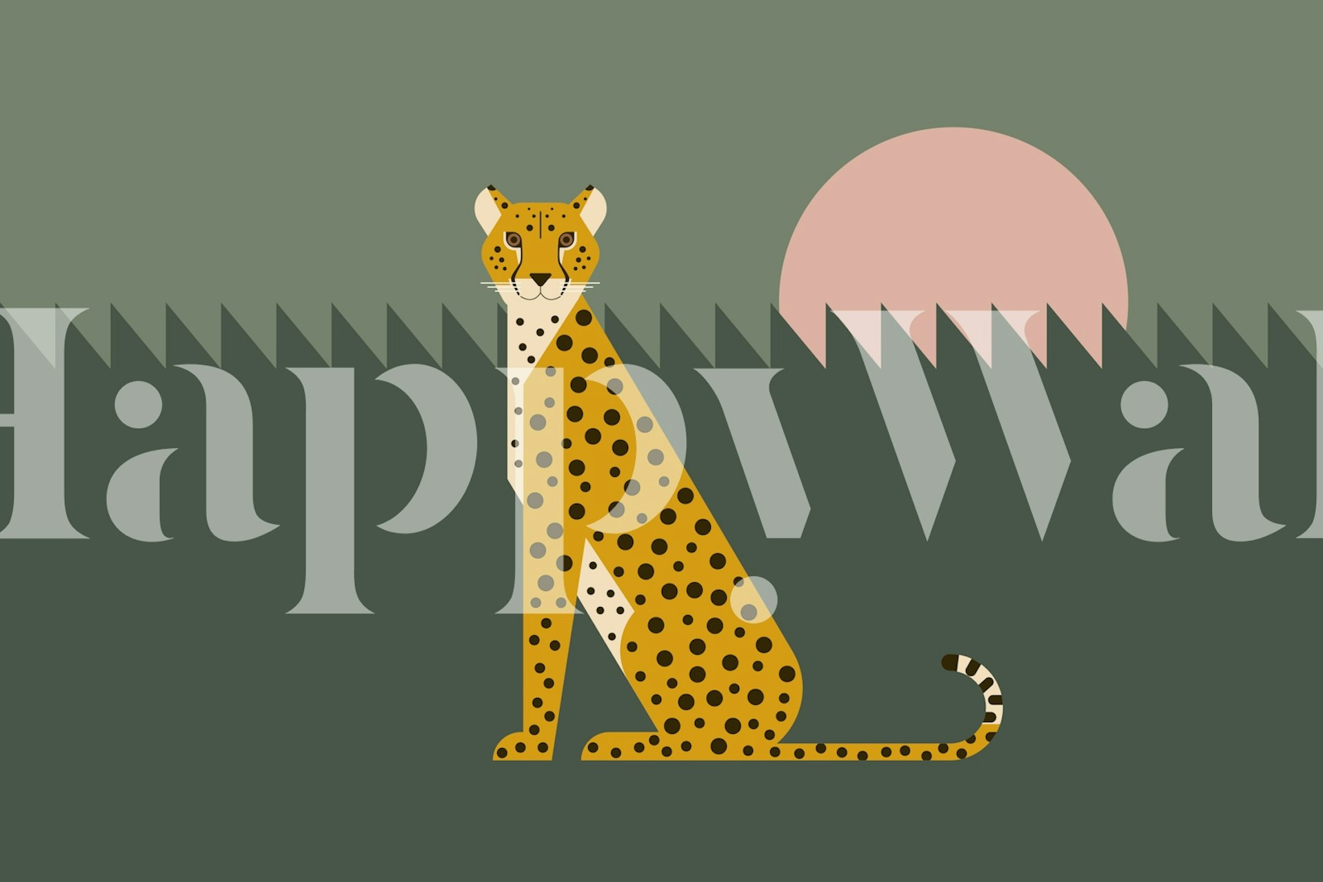 Cheetah wallpaper mit einem Sunrise background