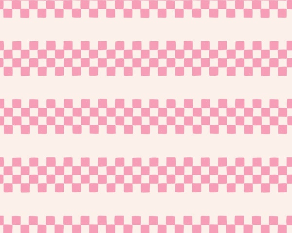 Checkered Stripes Pink Blush