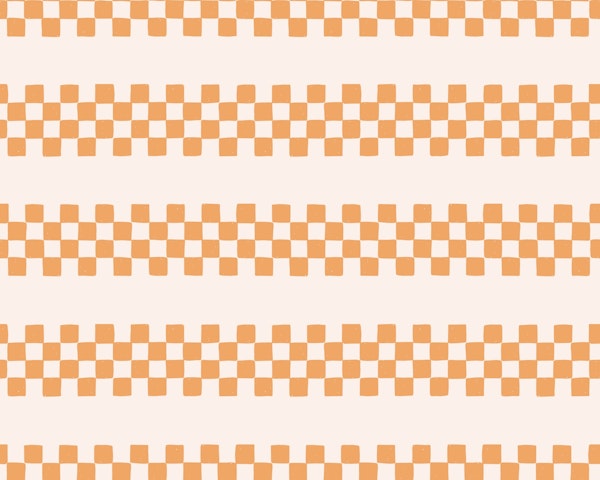 Checkered Stripes Yellow Orange Blush