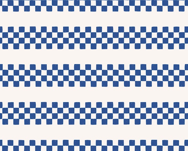 Checkered Stripes Dark Blue Beige