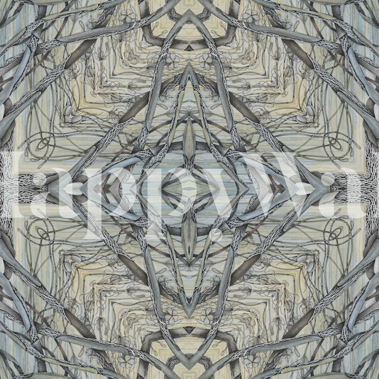 Intricate Forest Maze 2 papel de parede em um quarto