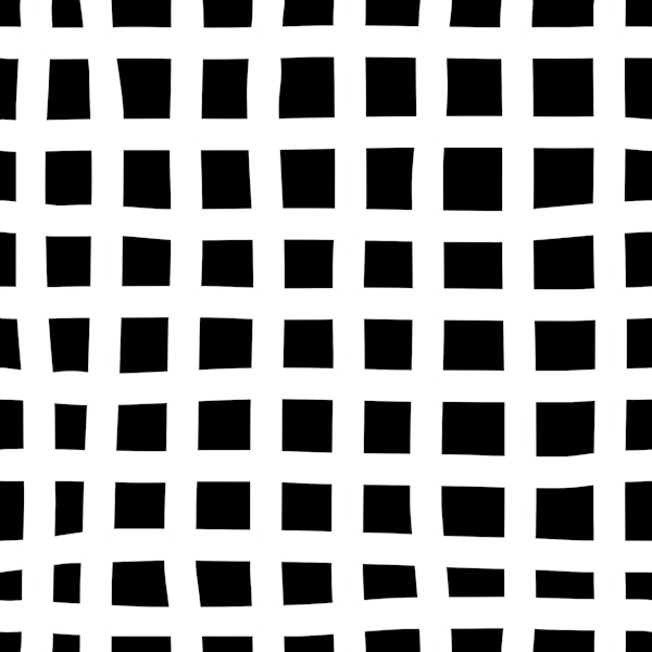 Wonky Check White and Black