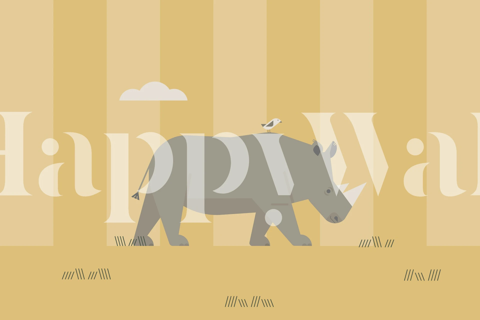 Papel de parede Tranquil Savannah em uma configuração de quarto