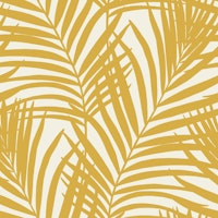 Coastal Palm Leaves - Mustard Yellow 2 papel de parede