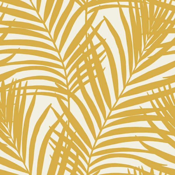 Coastal Palm Leaves - Mustard Yellow 2