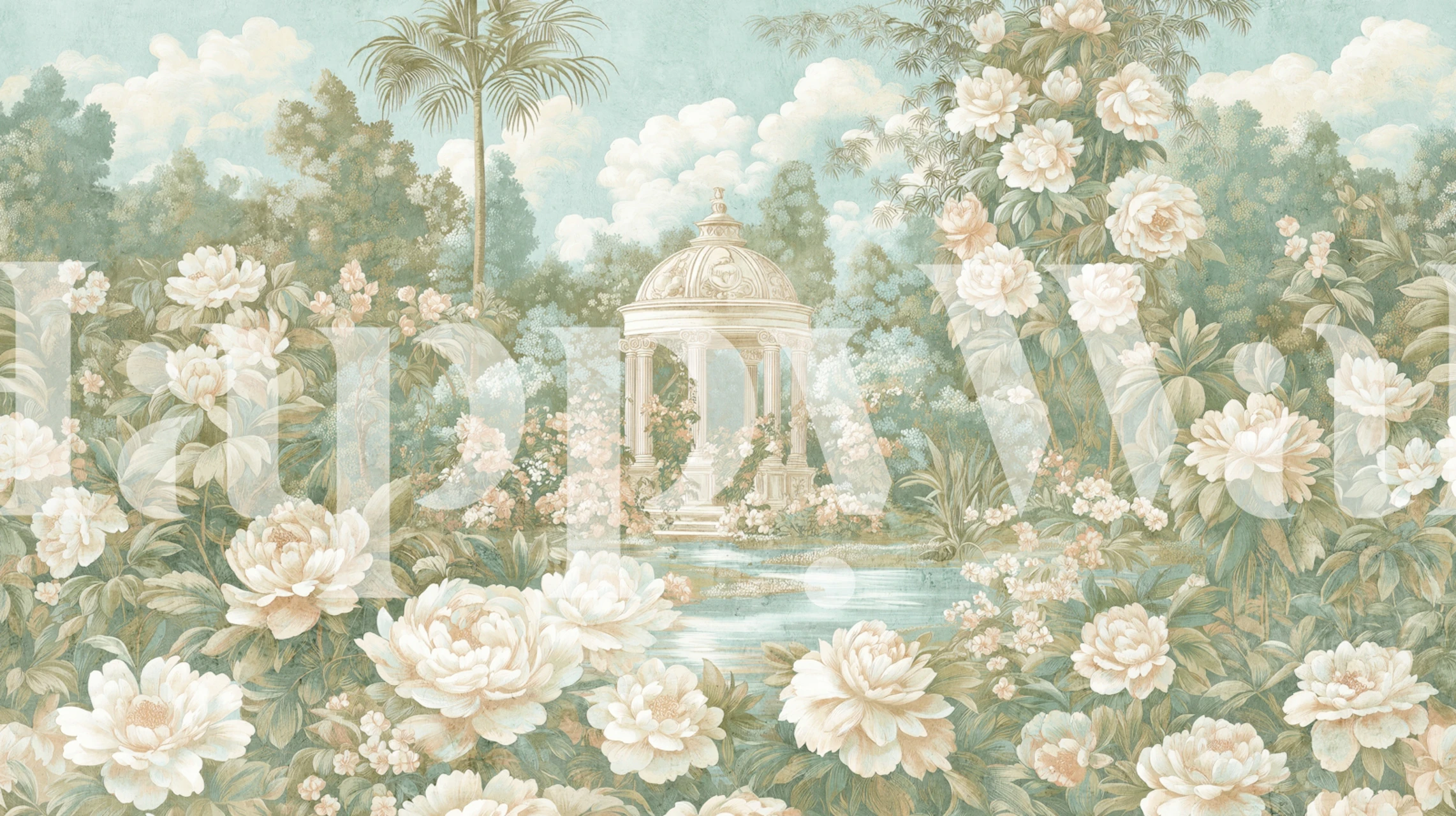 Gazebo Dream Painting wallpaper in a room