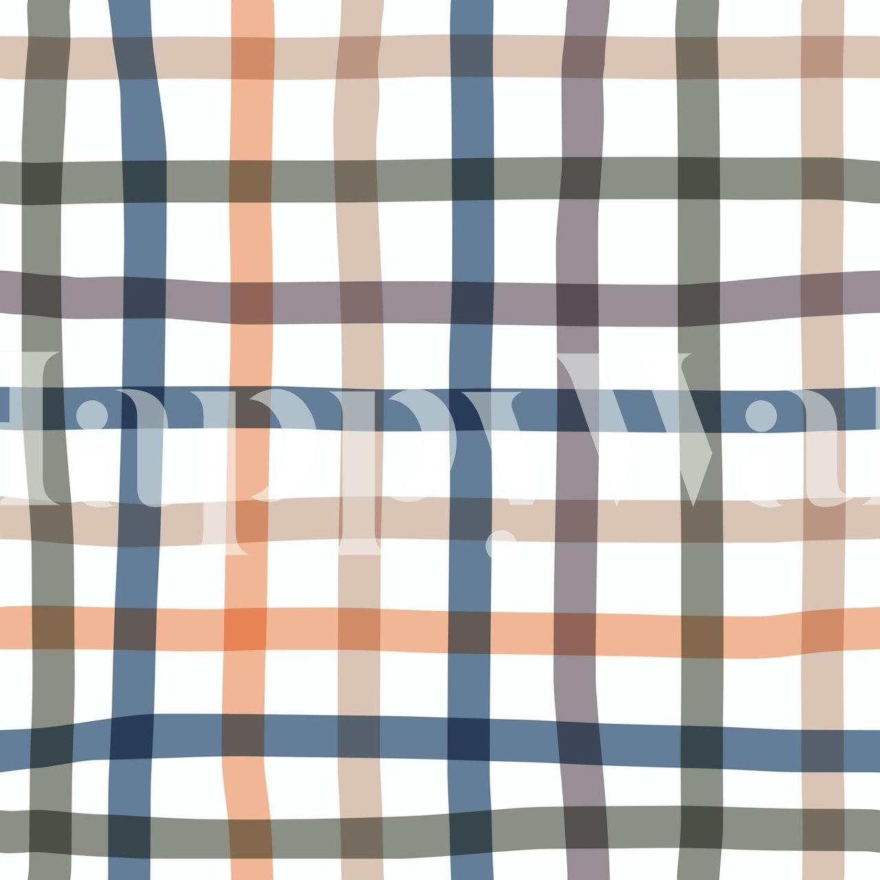 Tapeta Wonky Check Mixed Colours u sobi