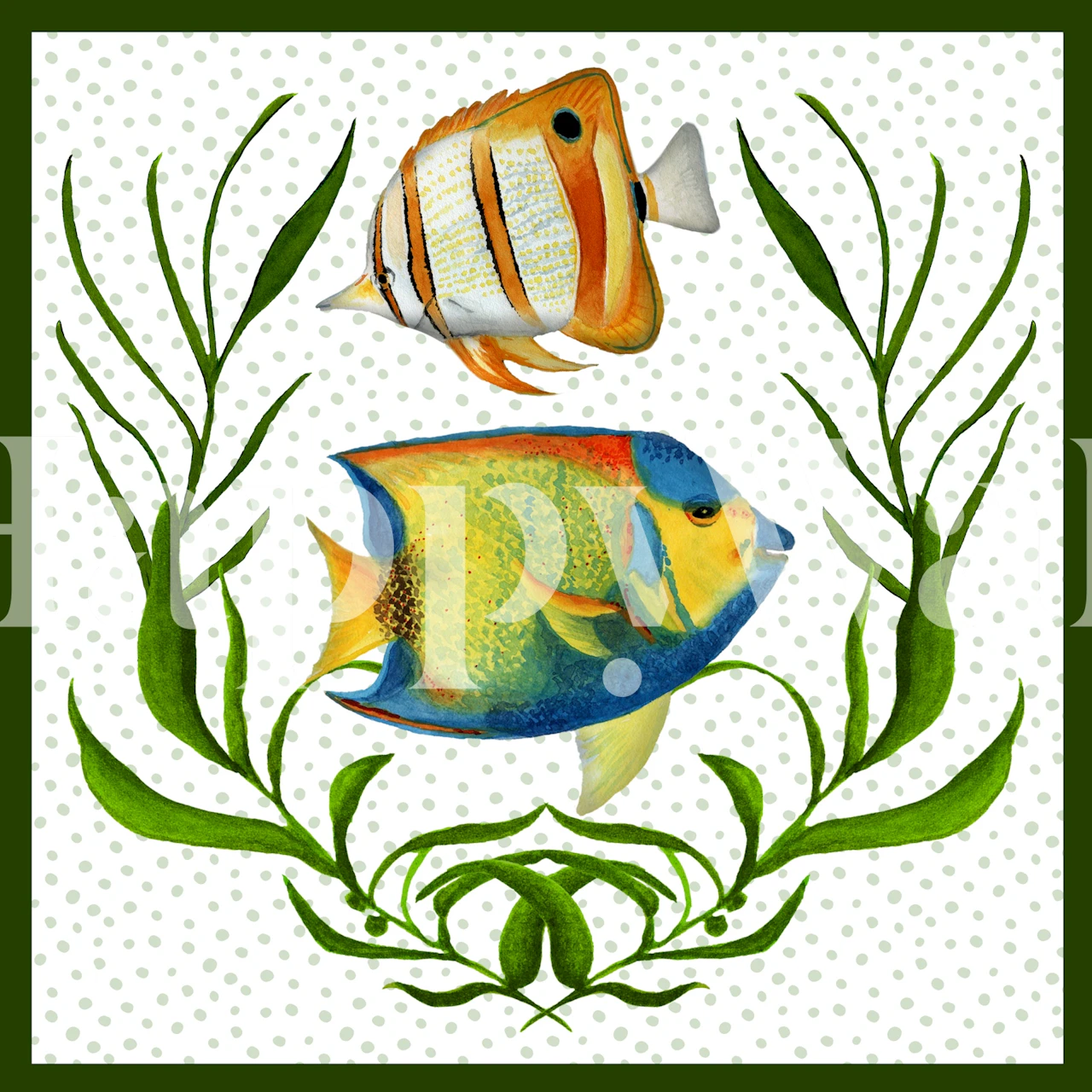 Seafaring-Bubbles wallpaper in a decorated room