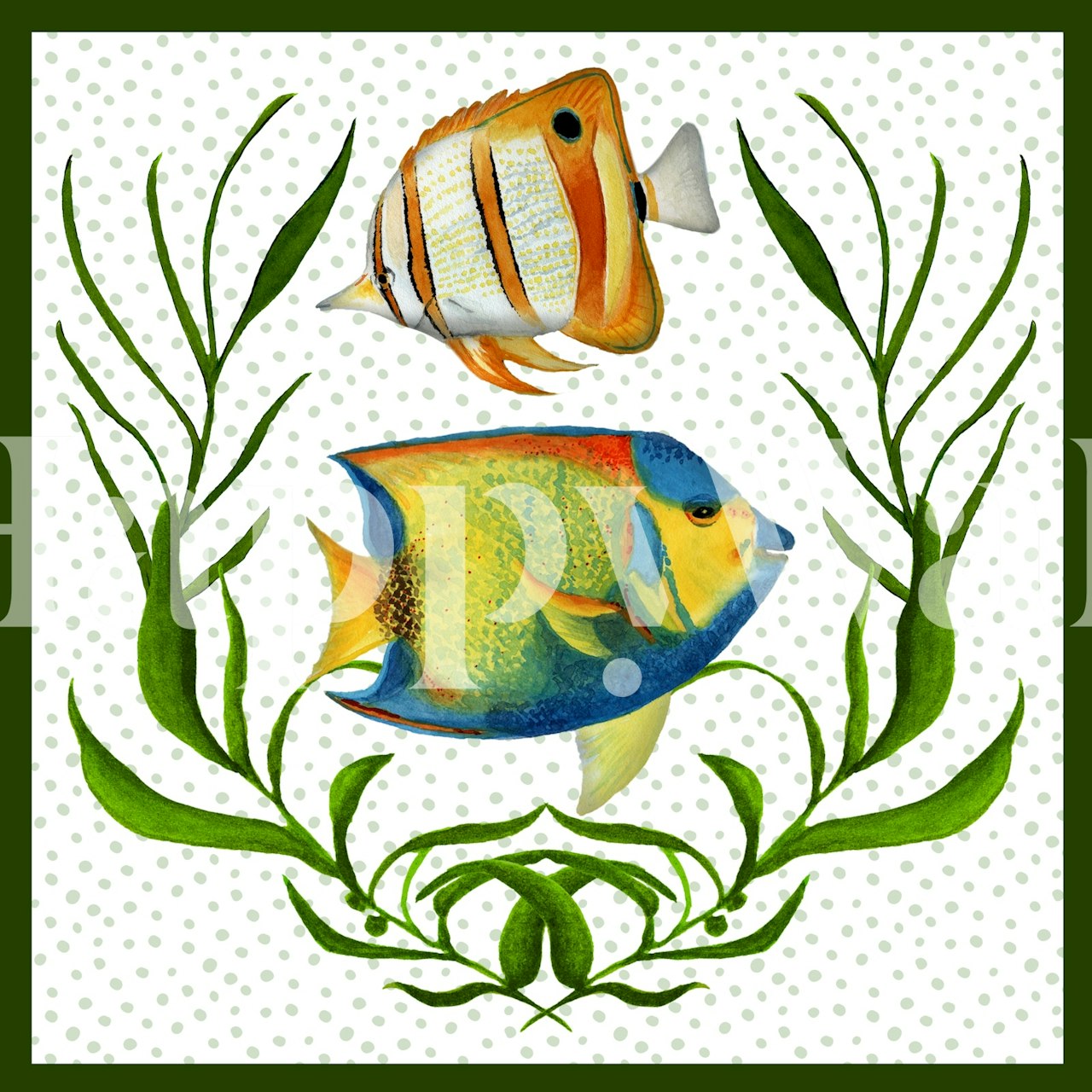 Seafaring-Bubbles wallpaper in a decorated room