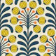 Retro Poppy Fantasy in Yellow - S
