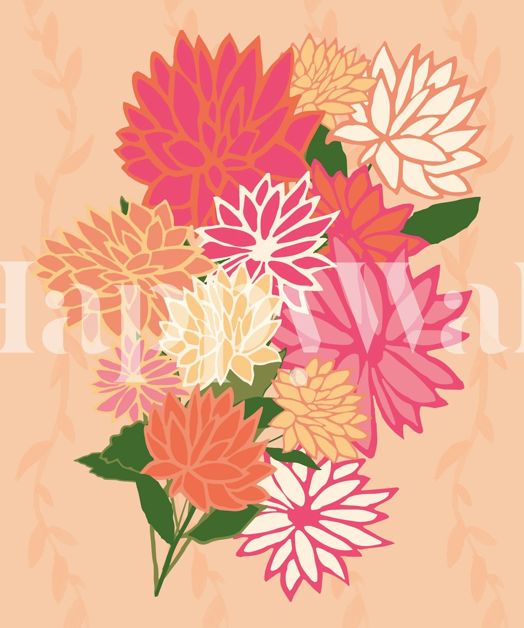 Carta da parati Dahlia Gardens in un ambiente