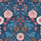 Wild garden in blue