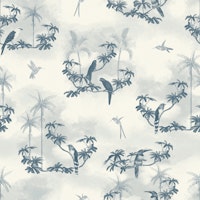 Tropical Scenes - Serene Blue carta da parati