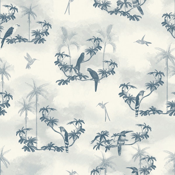 Tropical Scenes - Serene Blue