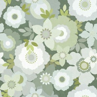 Retro Floral - Pastel Green tapete