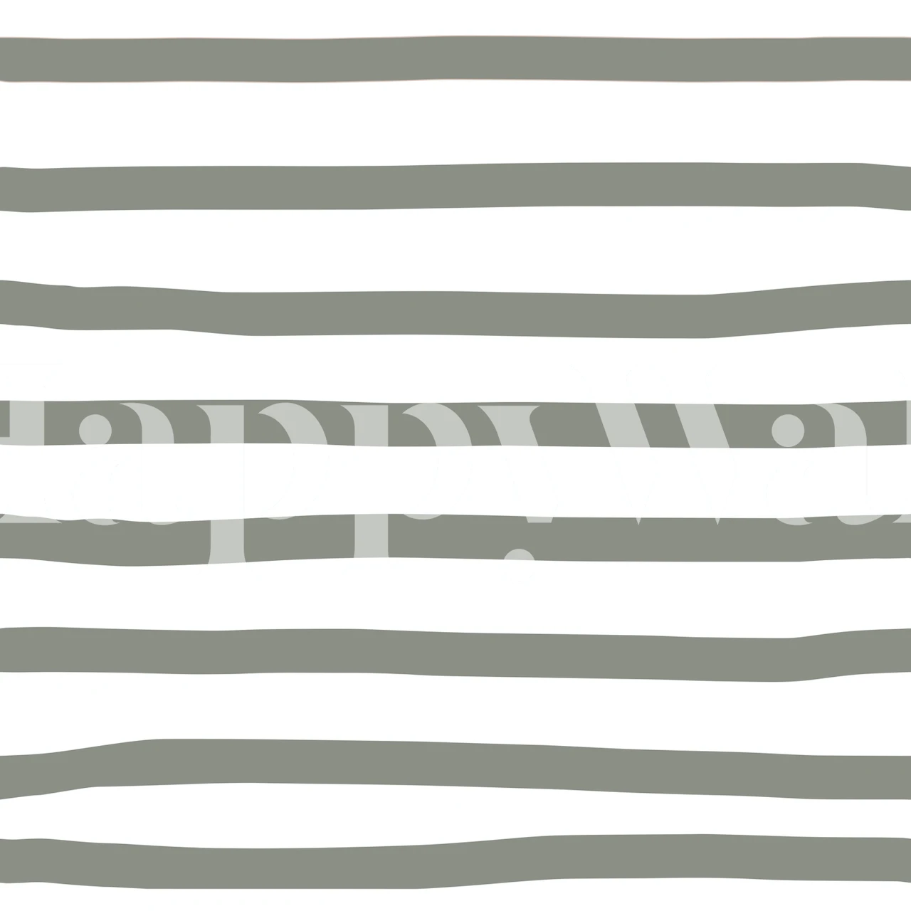 Wonky hand-drawn style green and white stripes wall mural