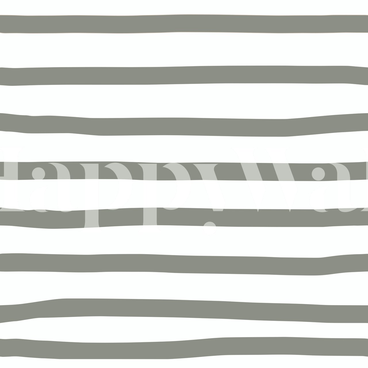 Wonky hand-drawn style green and white stripes wall mural