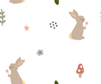Garden Rabbits carta da parati